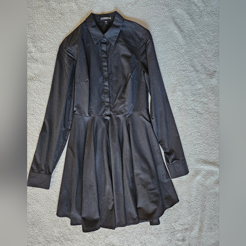 Express Black Shirt Dress 0